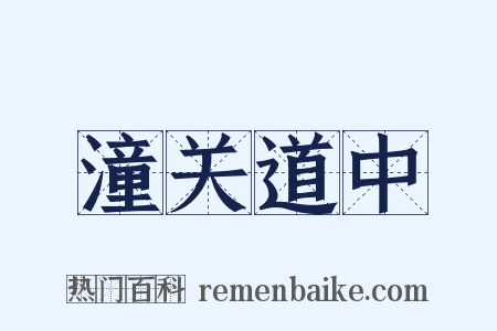 潼关道中是什么意思的图片